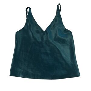 Mystique Intimates Tank Top Women's Medium Green Cami Whimsigoth VTG Grunge 90's